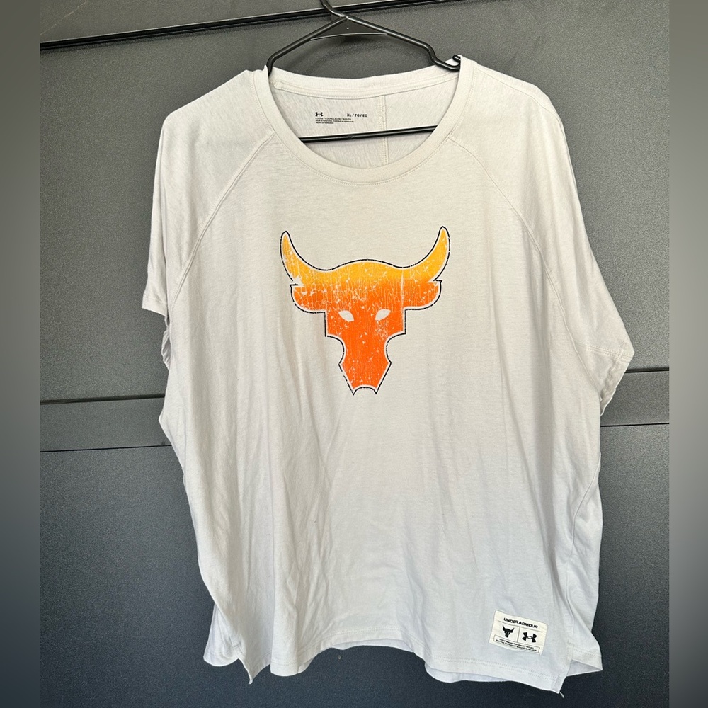 Orange and Yellow Graphic Crew Neck T-Shirt